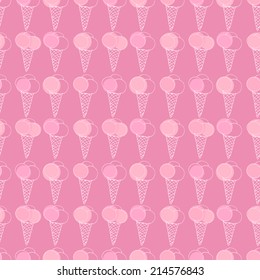 Ice cream seamless pattern, vector illustration, eps 10