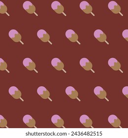 Ice cream seamless pattern vector background.