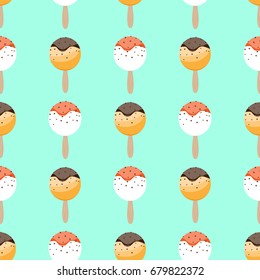 Ice cream seamless pattern vector
