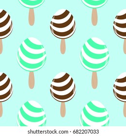 Ice cream seamless pattern vector