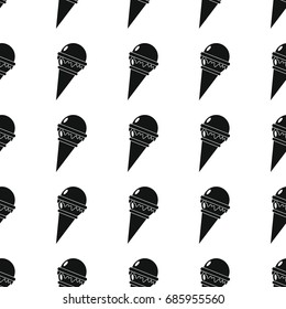 Ice cream seamless pattern vector illustration background