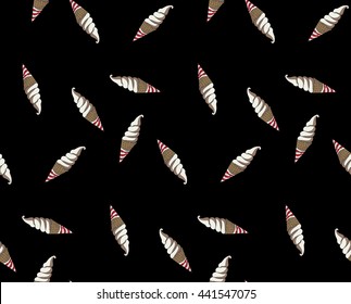 Ice cream seamless pattern. Wallpaper, cloth design, fabric, paper, cover, textile, weave, wrapping.