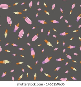 Ice cream seamless pattern for your design
