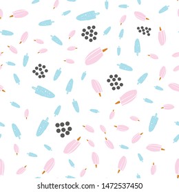 Ice cream seamless pattern for your design