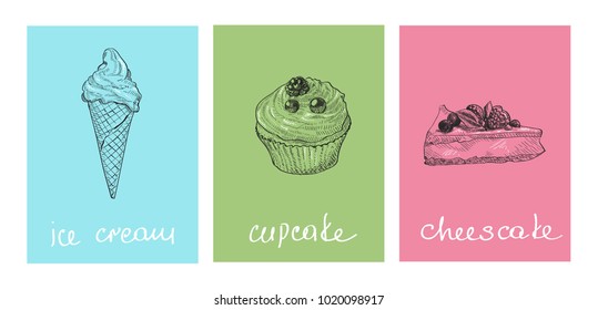 Ice cream set.