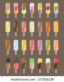 Ice cream set. 