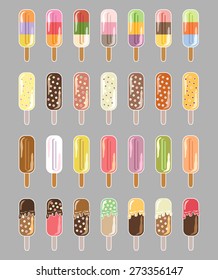 Ice cream set. 