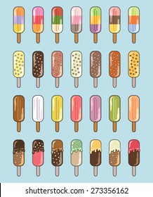 Ice cream set. 
