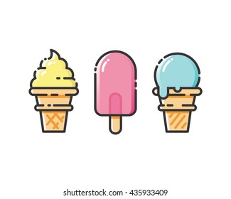 Ice cream set.