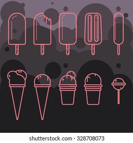 Ice cream set. candy 