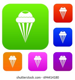 Ice Cream set icon in different colors isolated vector illustration. Premium collection