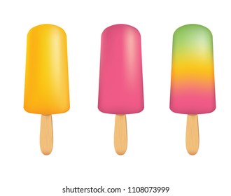 Ice cream set, vector