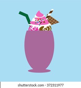 ice cream set . Vector