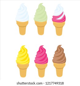 Ice cream set. Vector illustration