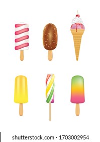 Ice cream set. vector illustration