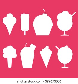 Ice cream set.Vector Illustration