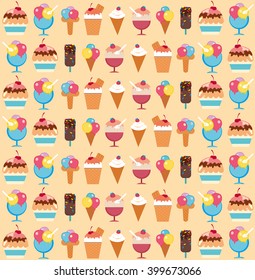 Ice cream set.Vector Illustration