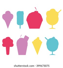 Ice cream set.Vector Illustration