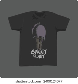 ice cream shaped nuclear plant vector t-shirt design