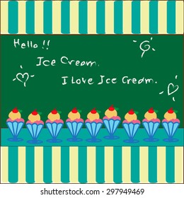 Ice cream shop background