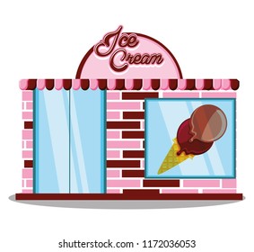 ice cream shop facade