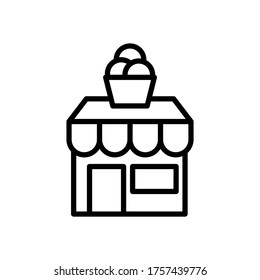 Ice cream, shop icon. Simple line, outline vector elements of freeze sweet icons for ui and ux, website or mobile application