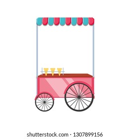 ice cream shop kiosk isolated icon