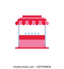 ice cream shop kiosk isolated icon