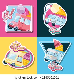 ice cream shop set vans