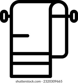 ice cream shop sign towel line icon for download