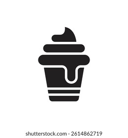 Ice Cream Shop Sundae Filled Icon Vector Illustration