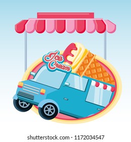 ice cream shop van