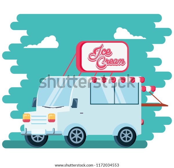 ice cream shop
van