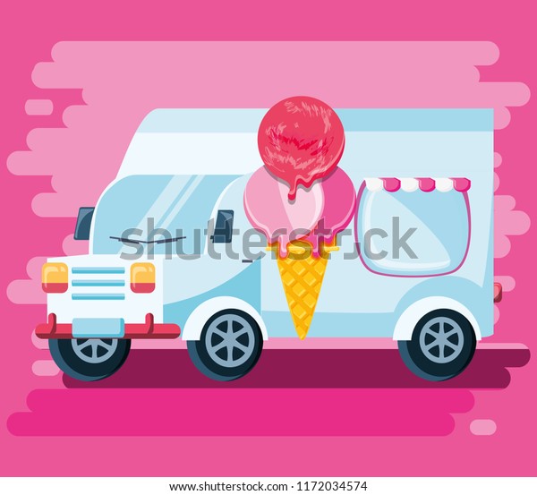 ice cream shop
van