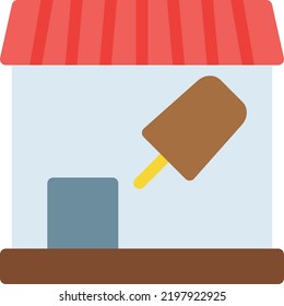 ice cream shop Vector illustration on a transparent background.Premium quality symbols.Stroke vector icon for concept and graphic design.