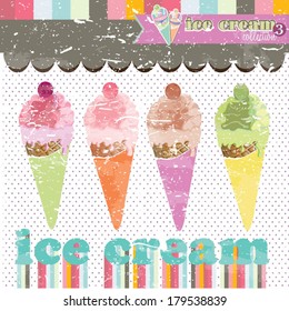 Ice Cream shop vintage Design