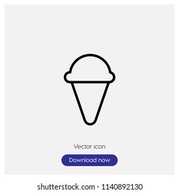 Ice cream sign icon in trendy flat style isolated on grey background, modern symbol vector illustration for web