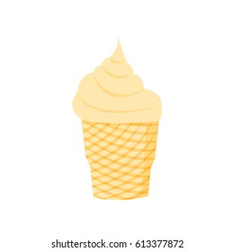 Ice cream sign illustration, modern symbol isolated color design