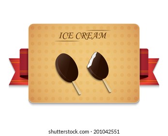 Ice cream signboard. EPS10 vector