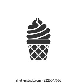 Ice cream silhouette glyph fast food vector icon