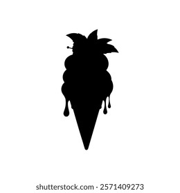 Ice cream silhouette icon vector design.