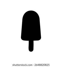 Ice cream  silhouette icon vector flat design.