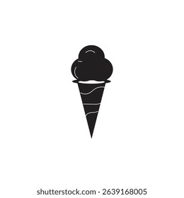 ice cream silhouette illustration of ice cream is beneficial such as increasing endurance, relieving flu and improving mood