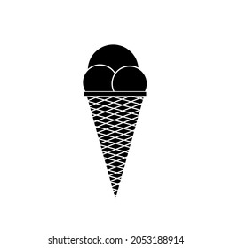 Ice cream silhouette set. Simple ice cream clipart set.