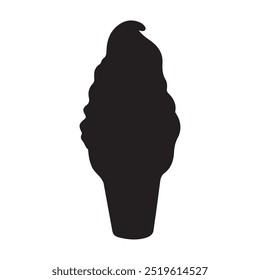 Ice cream Silhouette Vector Icons On White Background.