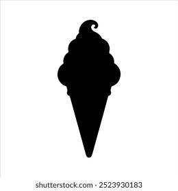 Eiscreme Silhouette, Vektorgrafik auf weißem Hintergrund