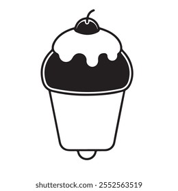  ice cream silhouette vector with white background