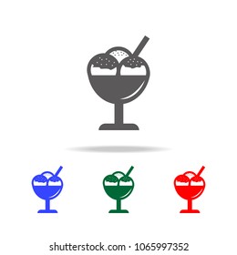 Ice cream simple black eating icon. Elements of food multi colored icons. Premium quality graphic design icon. Simple icon for websites, web design, mobile app, info graphics on white background