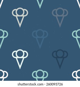 Ice Cream. A simple composition. Seamless color pattern. Three balls.