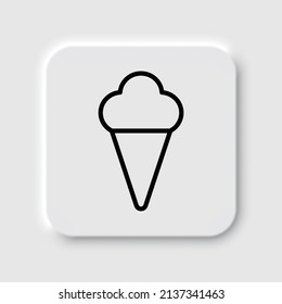 Ice crema simple vector de icono. Diseño plano. Diseño de neutralismo.ai
